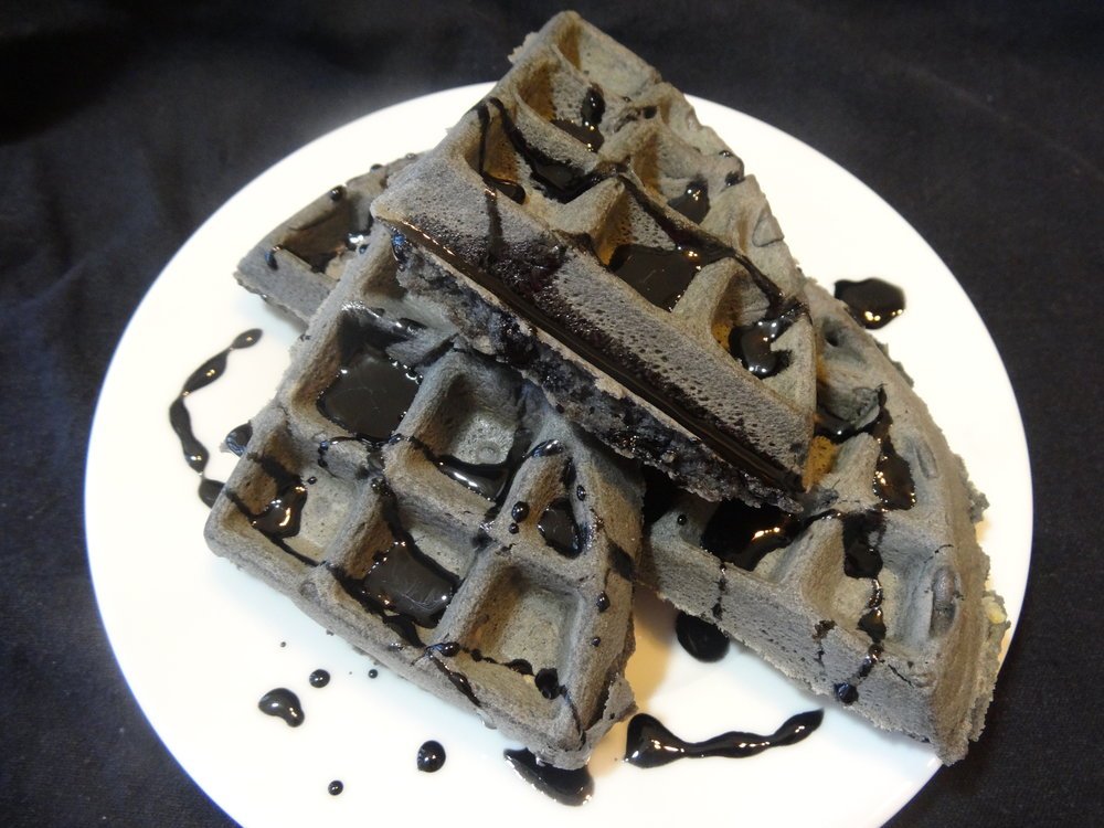 charcoal waffles live station in singapore