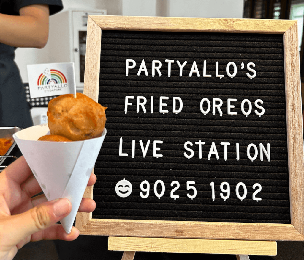 Fried oreos live station in singapore