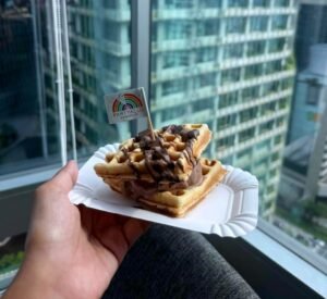 Waffles ice cream sandwich live station in singapore