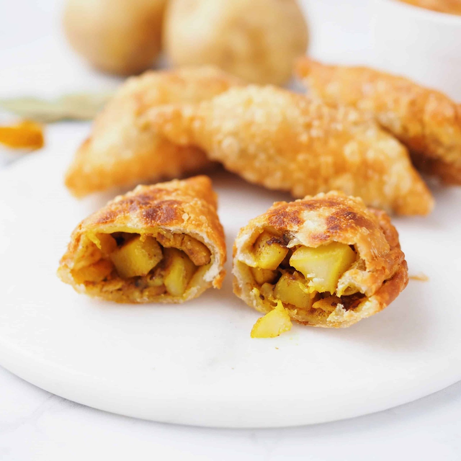Potato curry puff live station